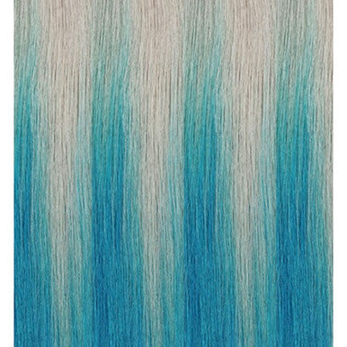 Aqua Tape-In Hair Extensions Silver/Teal Balayage 18"