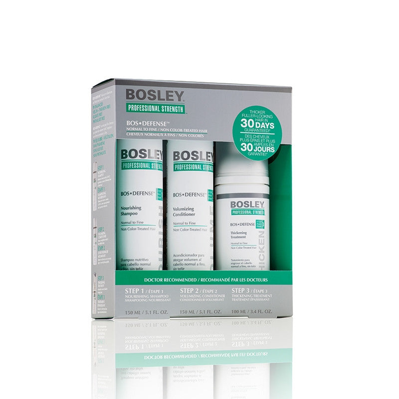 Bosley Pro - (GREEN) Defense Non-Color Hair Starter Kit