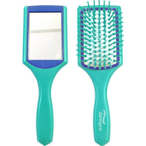 Dannyco Cushion Brush With Mirror - Blue 02207