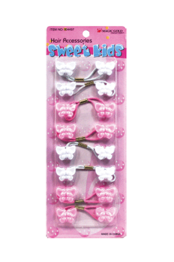 Magic Gold Butterfly (8/pk) BT4 L.Pink/White -pc