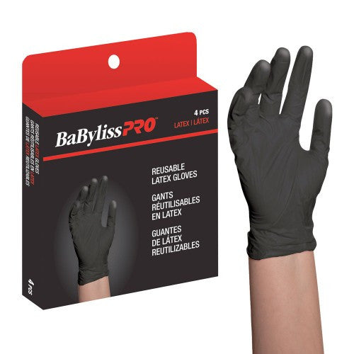 Babyliss PRO Reusable Latex Gloves 4pk Medium