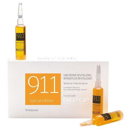 Biotop Professional 911 Quinoa Hair Repair 10 Ampoules Box