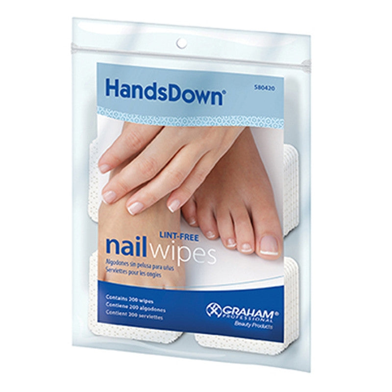Graham Beauty - Hands Down Nail Wipes - 2 square - 200/bag