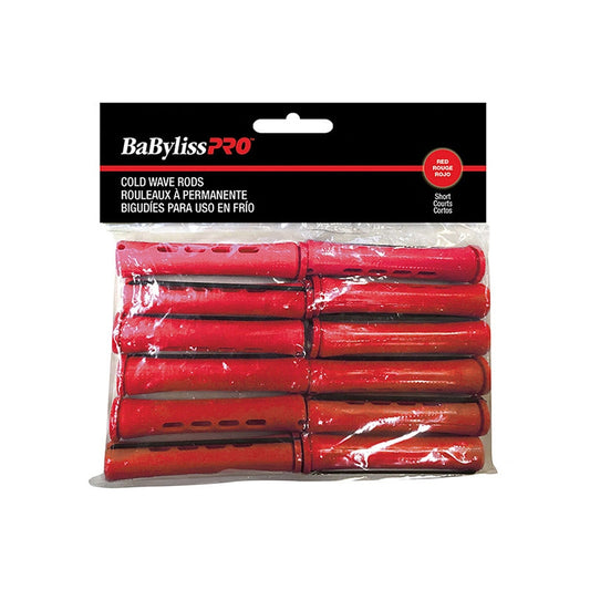 BaBylissPRO - Cold Wave Rods - Short - Red - 12/bag