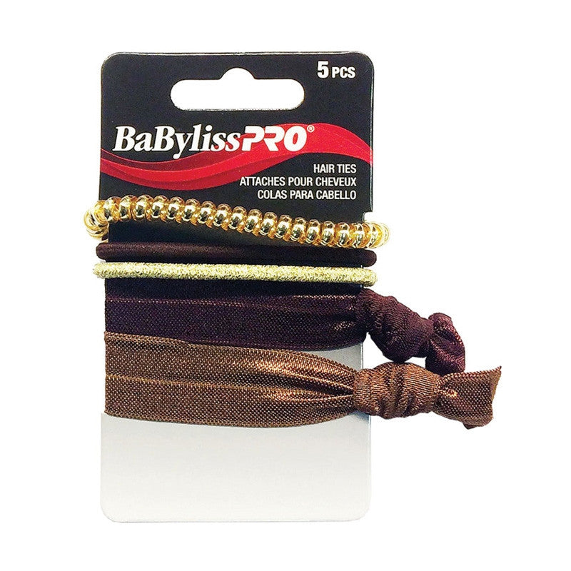 BaBylissPRO - Mixed Elastics Set - Brown and Gold Tones