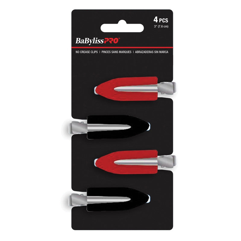 BaBylissPRO - No Crease Hair Clips - Large - 4/clips