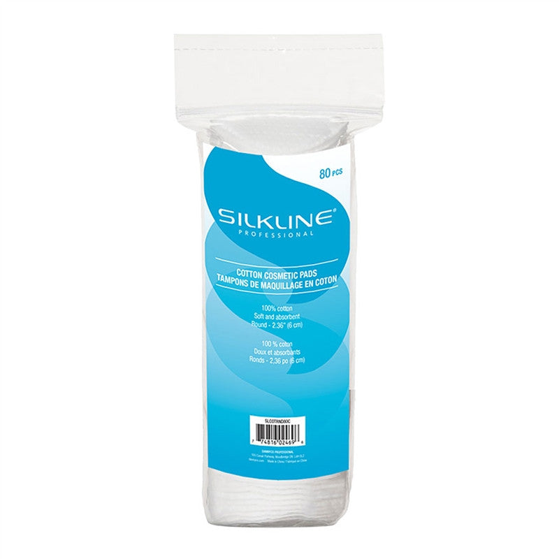 Silkline - Round Cosmetic Cotton Pads - 80/bag
