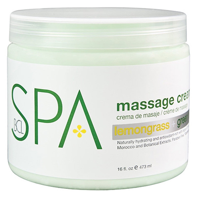 BCL Spa - Lemongrass Green Tea Massage Cream - 16oz