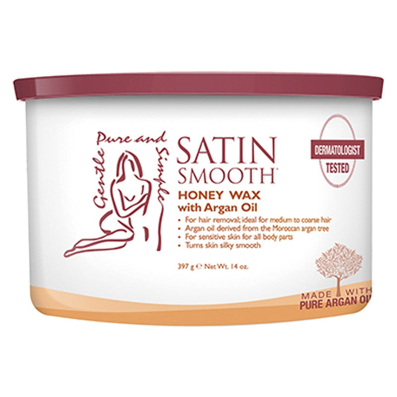 Satin Smooth - Honey & Argan Oil Organic Wax - 14oz