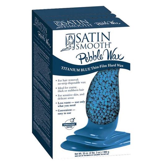 Satin Smooth - Pebble Hard Wax Titanium Blue - 35oz