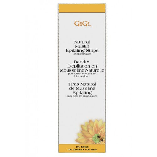 GiGi Natural Muslin Epilating Strips Large 3x9" 100pk