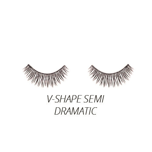 Luxe - Synthetic Lashes - V Shap Semi Dramatic - 3 Pairs
