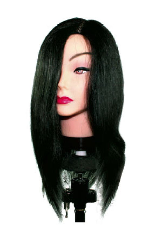 M-2020M Practice Mannequin Human Hair Black (20-21")