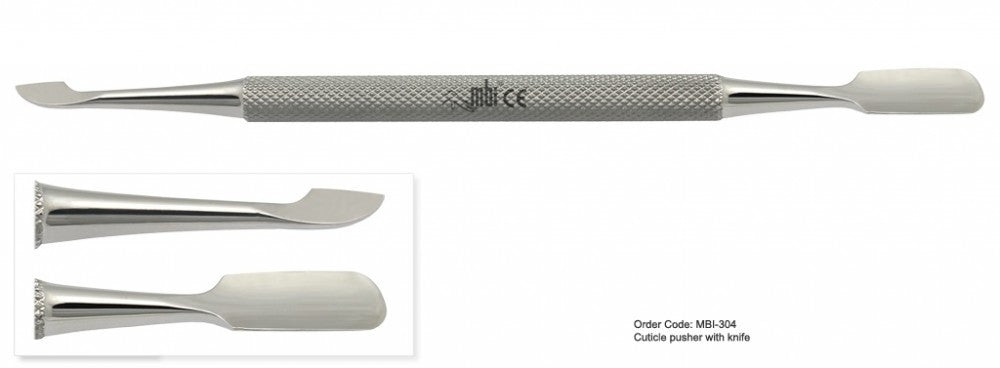 MBI-304 Cuticle Pusher W/ Knife