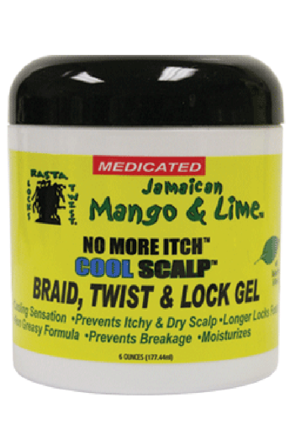 Mango & Lime-12 No More Itch Cool Scalp Braid, Twist & Lock Gel (6oz)