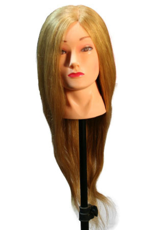 M-2021L Practice Mannequin Human Hair Blonde/408 (24") -pc