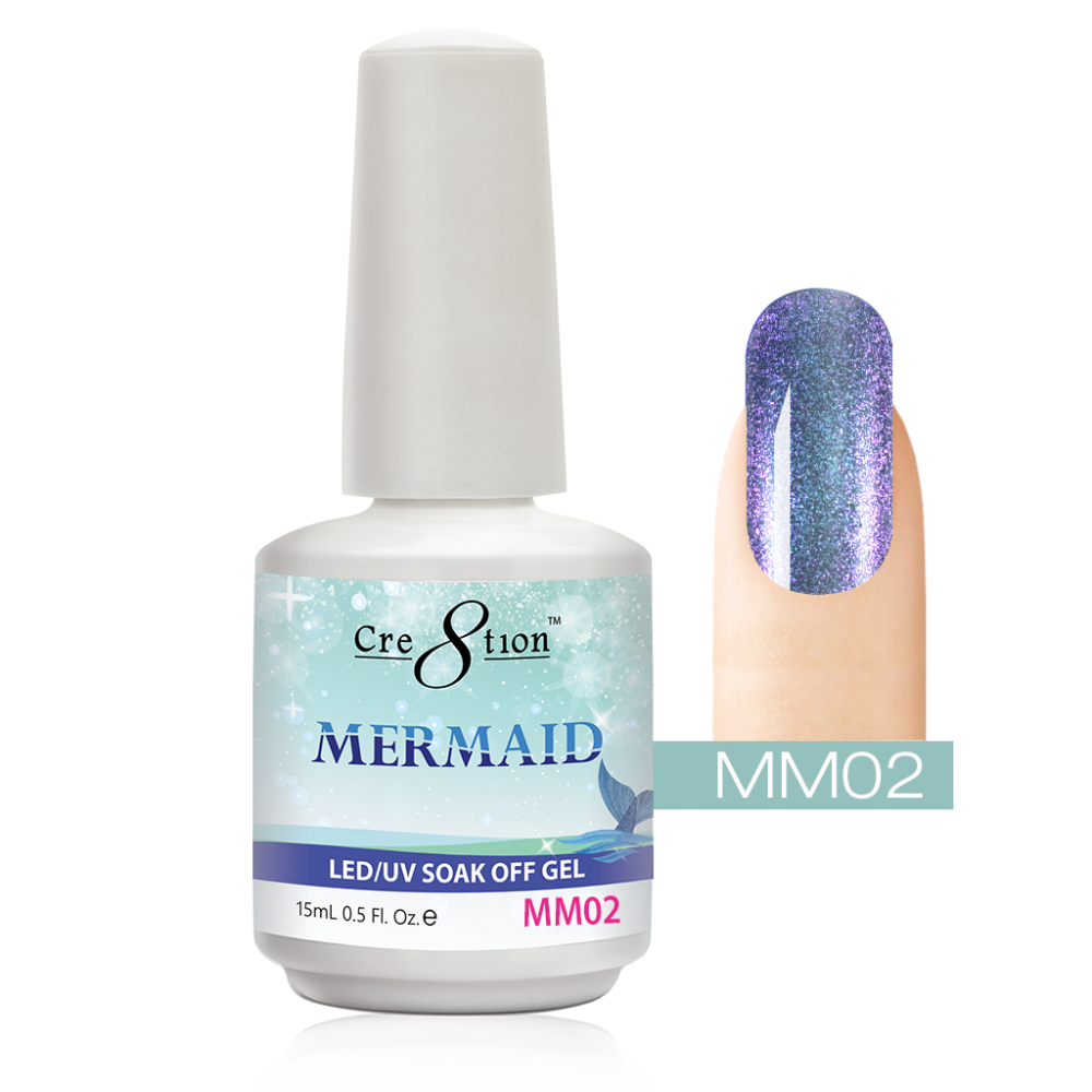 Cre8tion Mermaid LED/UV Soak Off Gel 0.5 fl oz/15ml - MM02