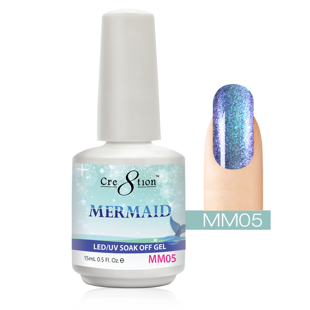 Cre8tion Mermaid LED/UV Soak Off Gel 0.5 fl oz/15ml - MM05