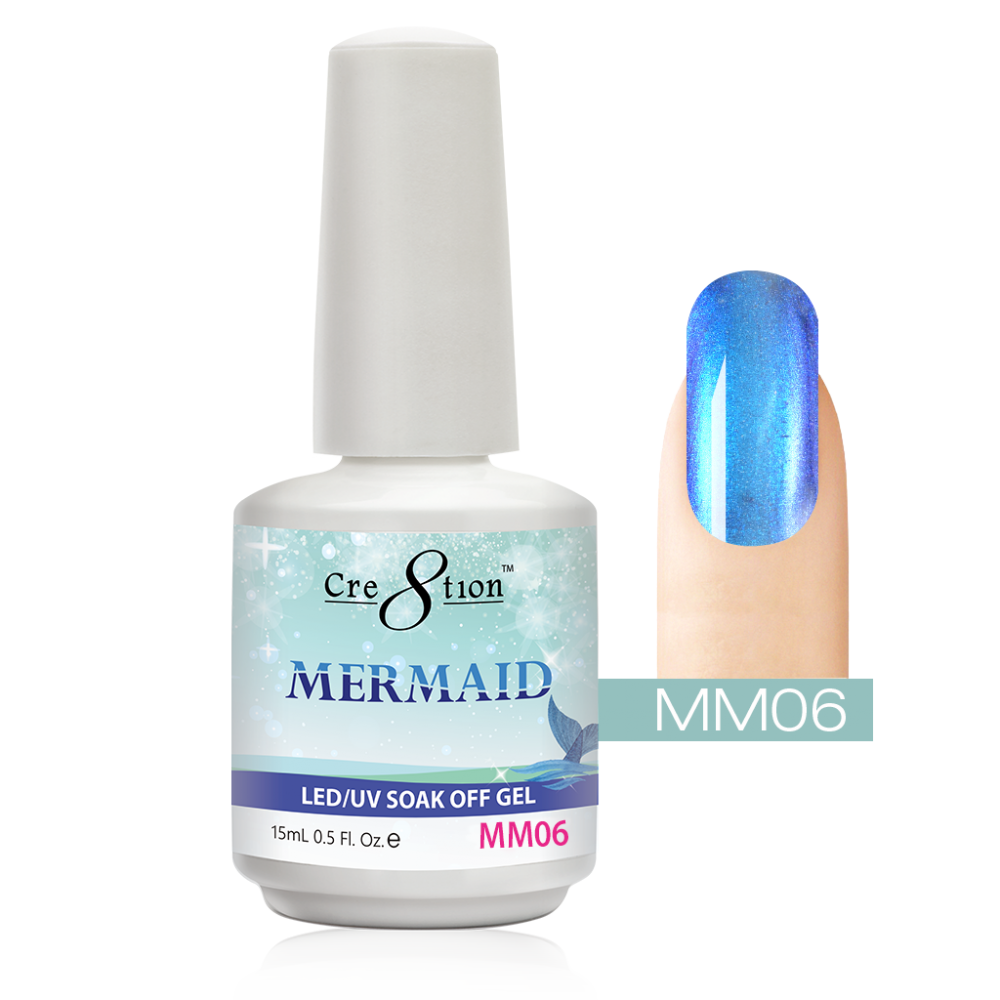 Cre8tion Mermaid LED/UV Soak Off Gel 0.5 fl oz/15ml - MM06