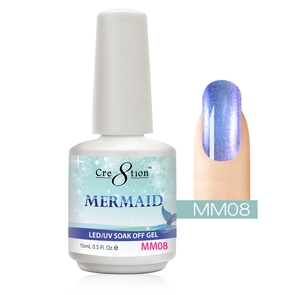 Cre8tion Mermaid LED/UV Soak Off Gel 0.5 fl oz/15ml - MM08