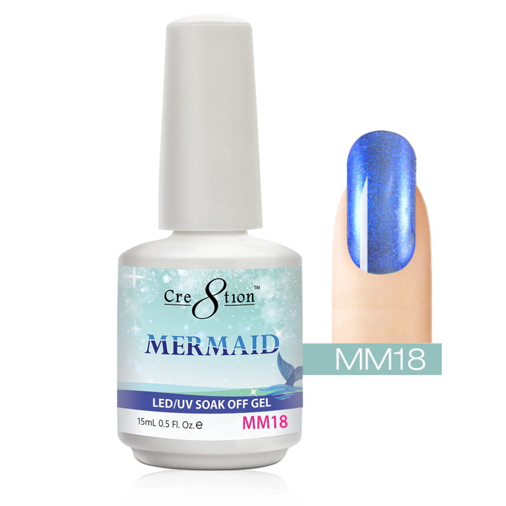 Cre8tion Mermaid LED/UV Soak Off Gel 0.5 fl oz/15ml - MM18