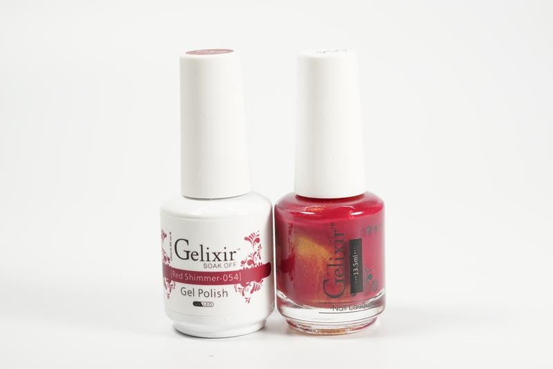 Gelixir Soak Off Gel All In One Set Red Shimmer GX054