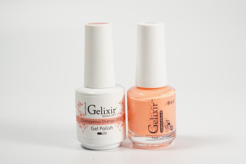 Gelixir Soak Off Gel All In One Set-Outrageous Orange GX055