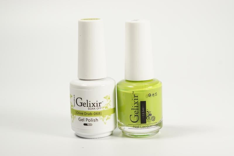 Gelixir Soak Off Gel All In One Set Olive Drab GX068