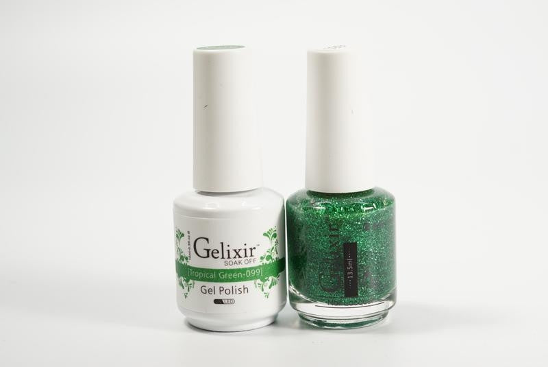 Gelixir Soak Off Gel All In One Set- Tropical Green GX099