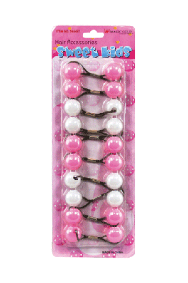 Magic Gold Bubble Round R17 2849 Hot Pink/White 10/pk -pc