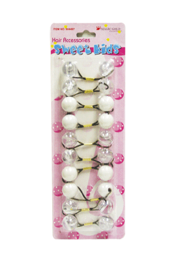 Magic Gold Bubble Round R21 2853 White/Clear 10/pk -pc