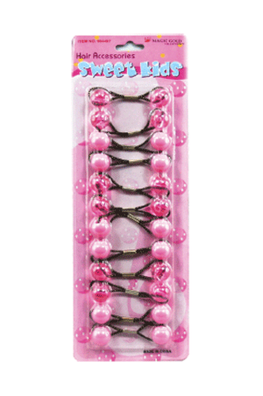 Magic Gold Bubble Round S4 Pink/Clear 12/pk -pc