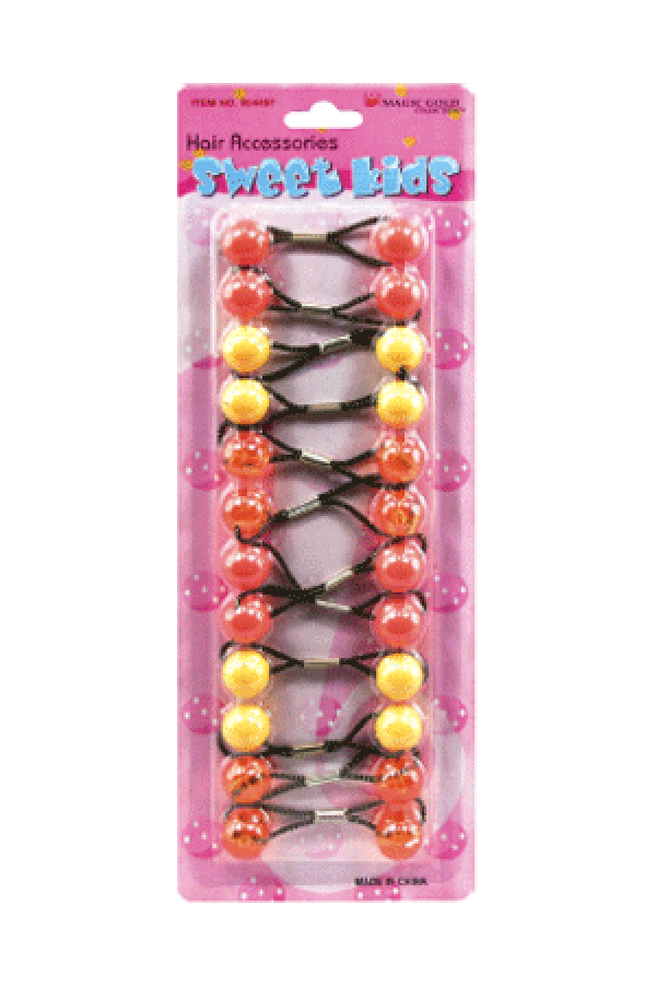 Magic Gold Bubble Round S6 Orange/Yellow 12/pk -pc