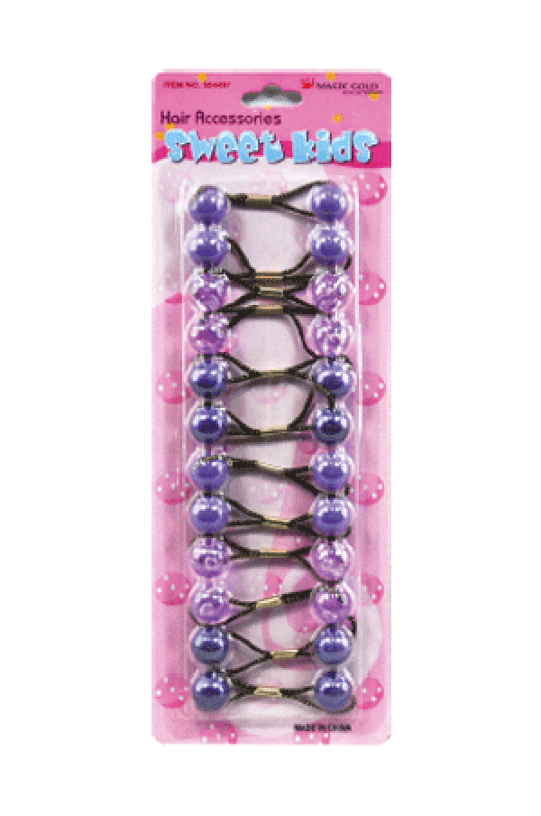 Magic Gold Bubble Round S7 Purple/Clear Purple 12/pk -pc