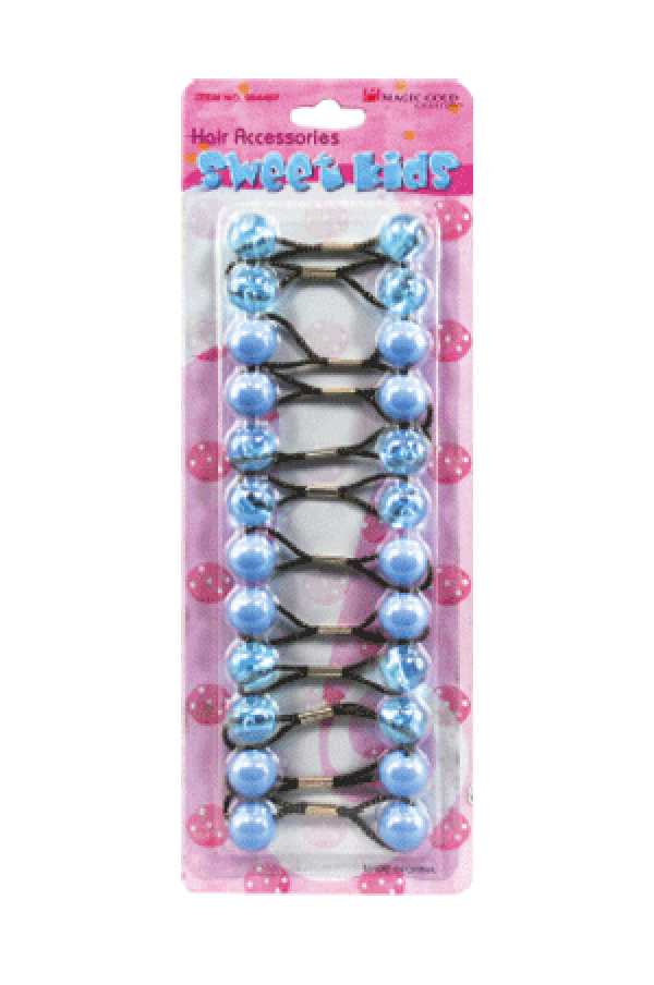 Magic Gold Bubble Round S8 L.Blue/Clear Blue 12/pk -pc