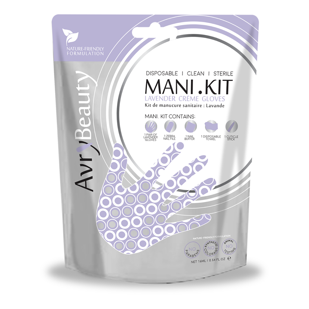 AvryBeauty Mani Kit Lavender Creme Gloves AK005LVNR-M 00735