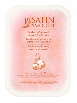 Satin Smooth Peach'n Cream Paraffin Wax 16oz SSPB10PCG 09540