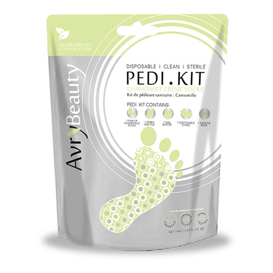 AvryBeauty Pedi Kit W/Chamomile Creme Socks AK005CHML-P00737