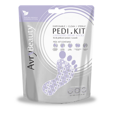 AvryBeauty Pedi Kit W/Lavender Creme Socks AK005LVNR-P 00738