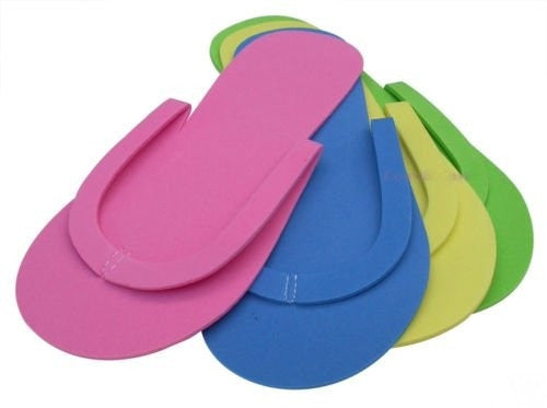 CarePro Disposable Foam Thong Slippers12pairs - Mix