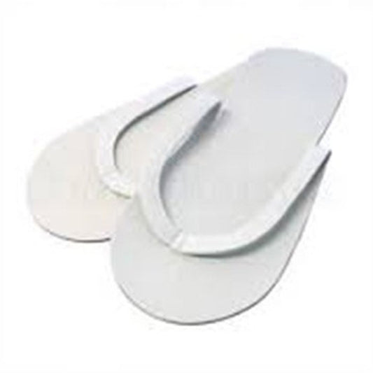 CarePro Disposable Foam Thong Slippers12pairs- White