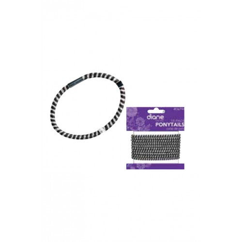 Fromm Ponytail Elastics 10pk - Black/Silver