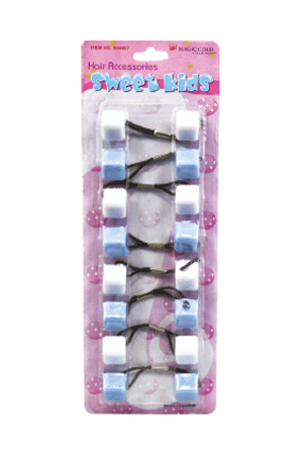 Magic Gold Bubble Square SQ10 L.Blue/White 8/pk -pc