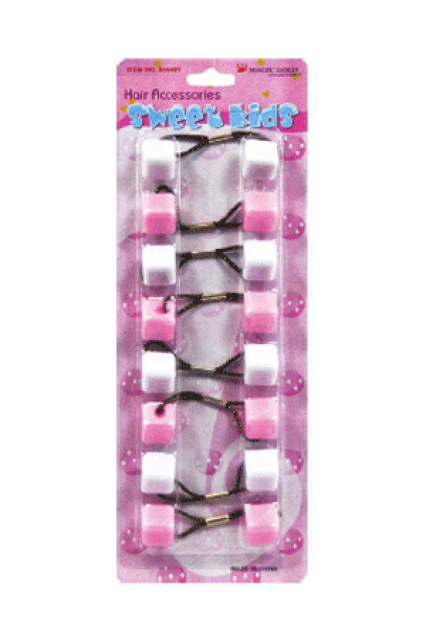 Magic Gold Bubble Square SQ11 L.Pink/White 8/pk -pc