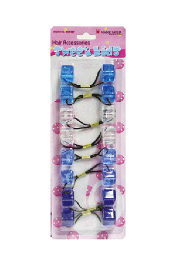 Magic Gold Bubble Square SQ17 Crystal Blue Mix 8/pk -pc