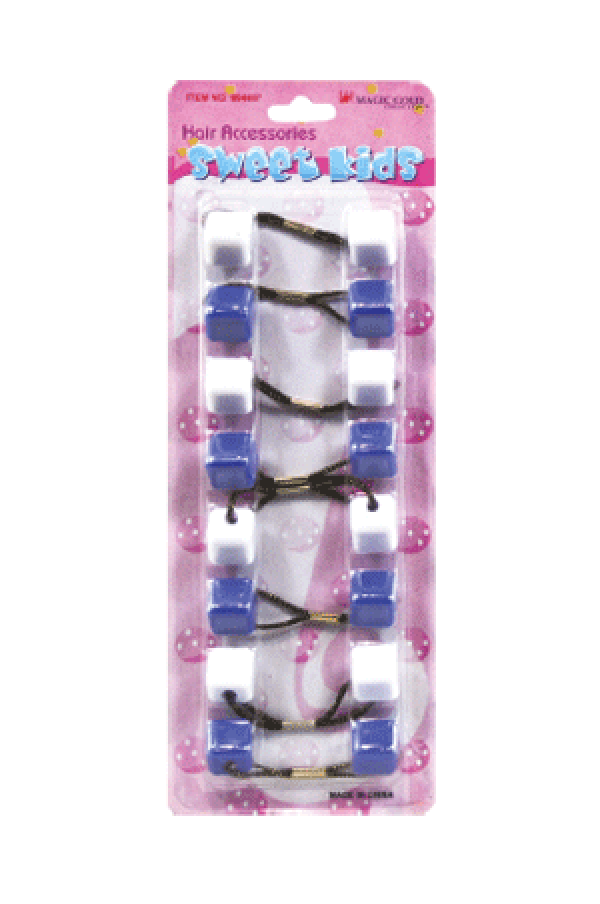 Magic Gold Bubble Square SQ7 Blue/White 8/pk -pc