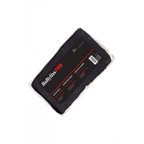 Babyliss PRO 100% Cotton Towels Black 12pk