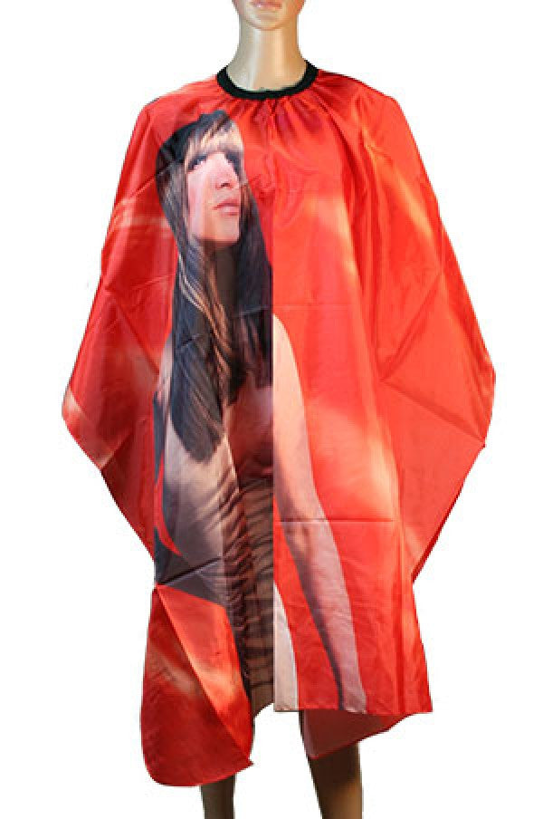 12 Salon Cape (Ice Royal/Red) -pc