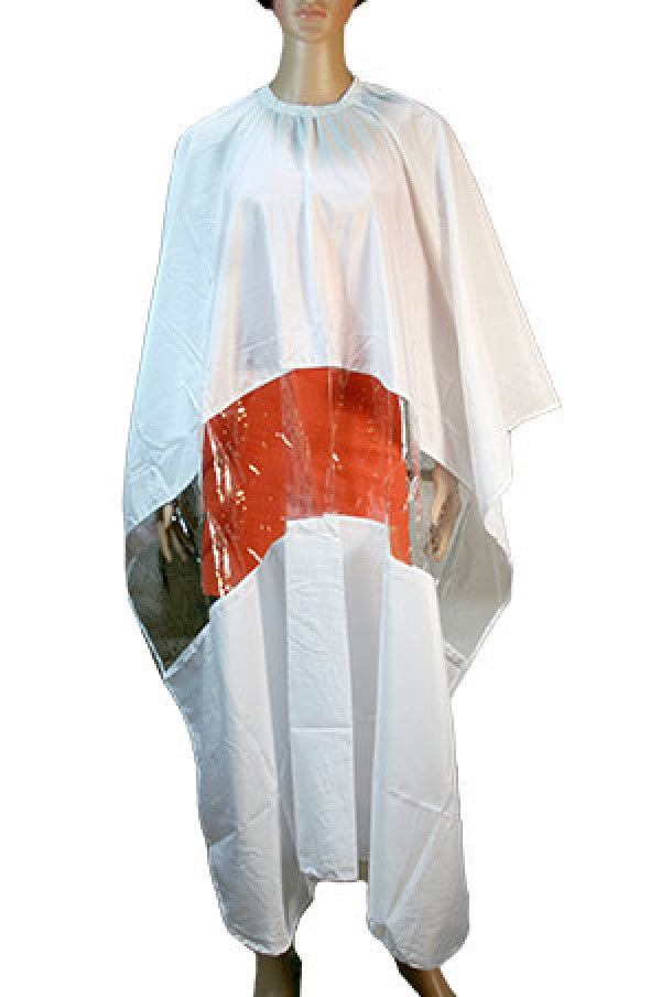 17 Salon Cape (White/Clear) -pc