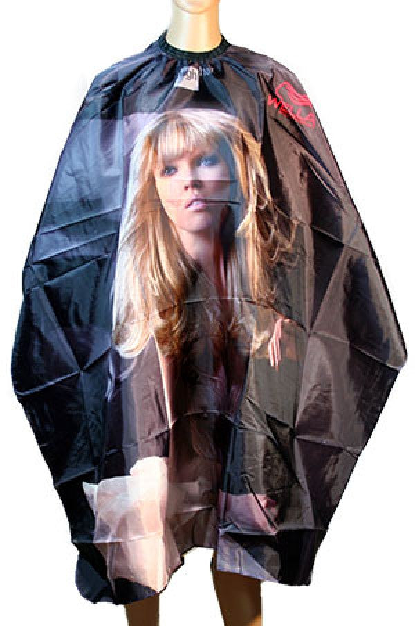 19 Salon Cape (Face/Black) -pc